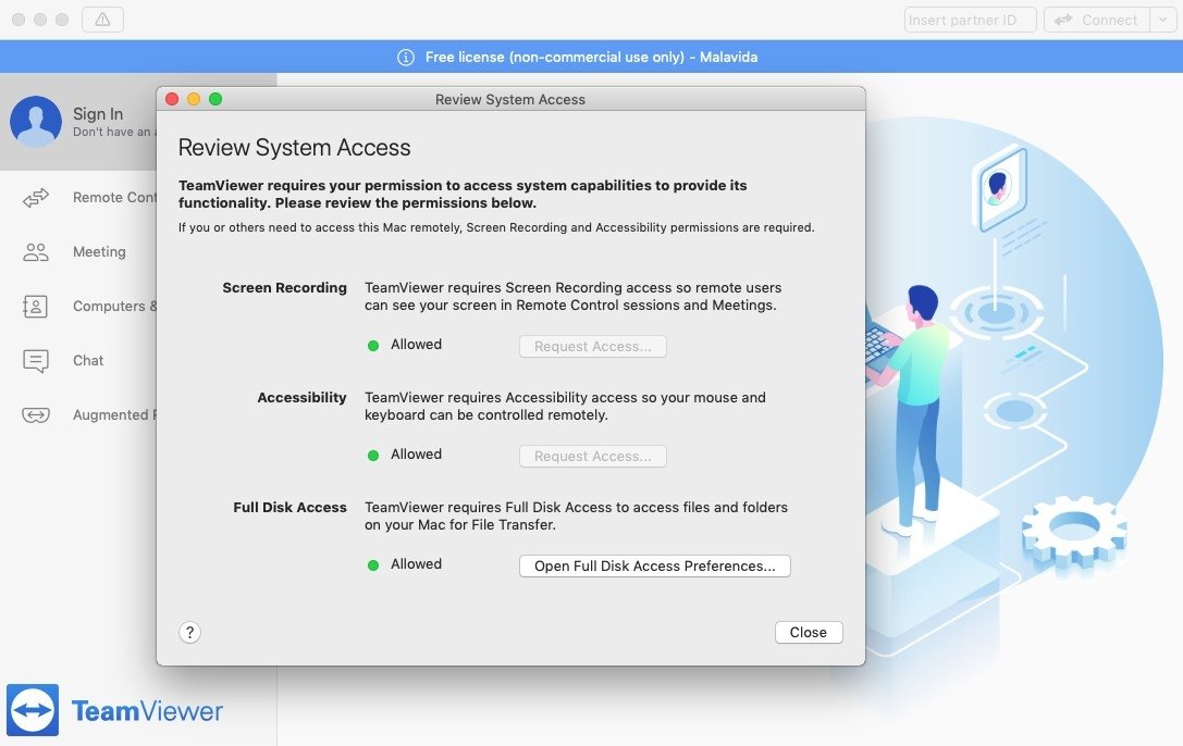 free teamviewer for a mac